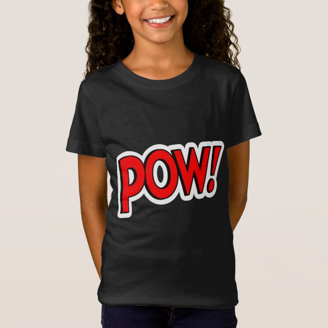 POW! Screwball Graphics Black T-Shirt (Front)