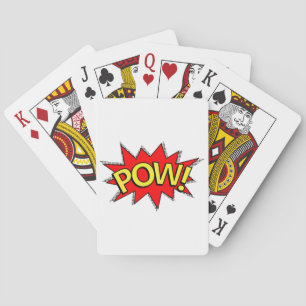 POW! - Superhero Comic Book Red/Yellow Bubble Playing Cards