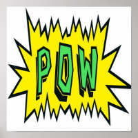 POW  Superhero Comic Books