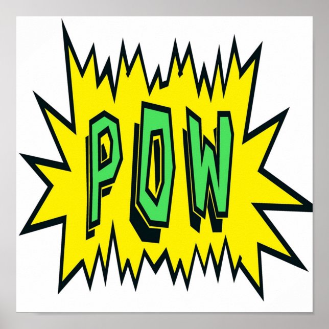 POW  Superhero Comic Books Poster (Front)