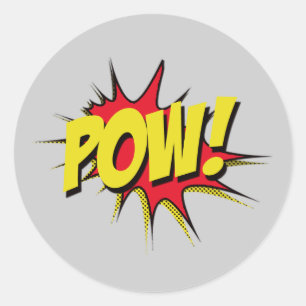 Pow! Superhero Party Stickers