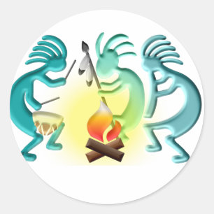 Pow Wow Classic Round Sticker