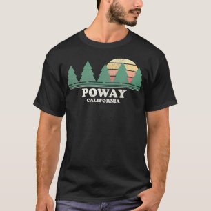 Poway CA Vintage Throwback Tee Retro 70s Design