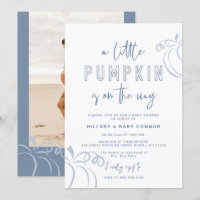 Powder Blue A Little Pumpkin Baby Shower