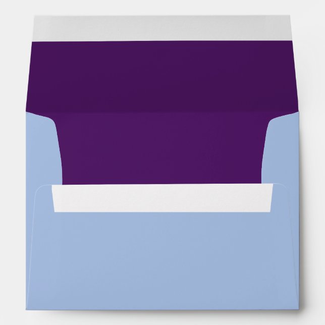 Powder Blue and Plum Lined Envelope (Back (Bottom))