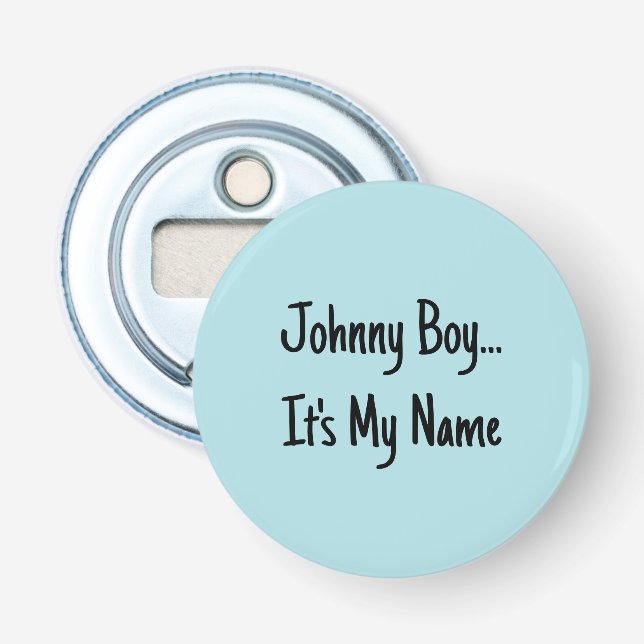 Powder Blue B0E0E6 Solid Colour Design Bottle Opener (Front)