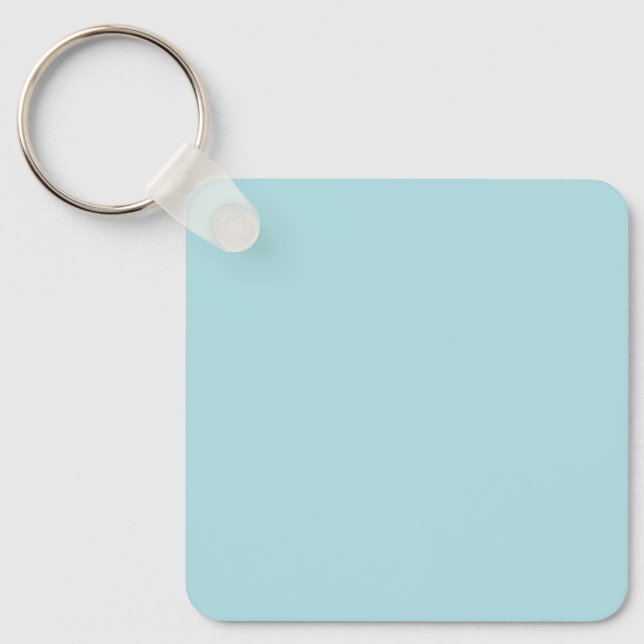 Powder Blue B0E0E6 Solid Colour Design Key Ring (Front)