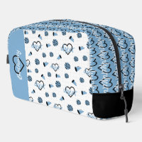 Powder Blue Cheer Hearts, Pom Poms, Megaphone