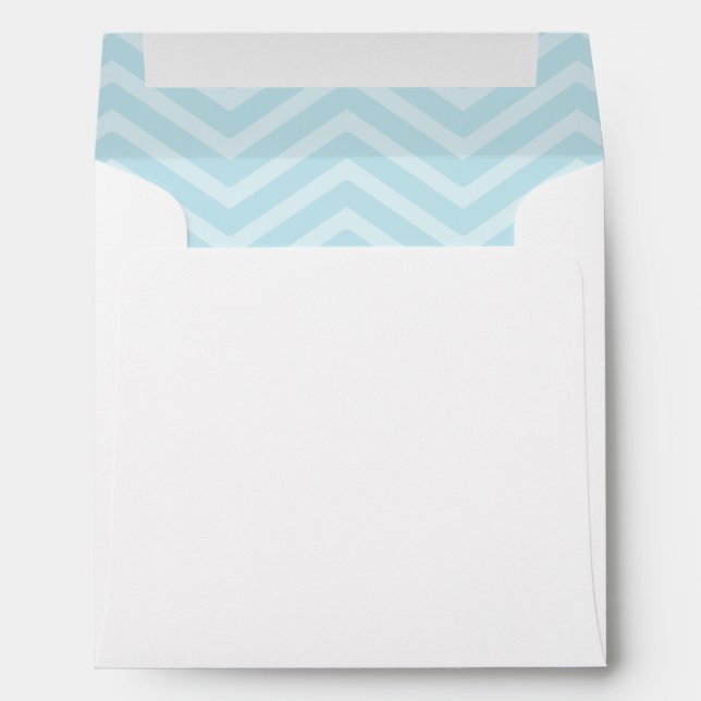 Powder Blue Chevron Lined Envelopes (Back (Bottom))