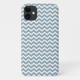 Powder Blue Chevrons Pattern iPhone 11 Case