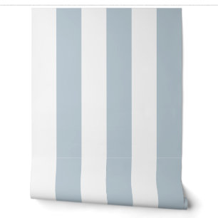 Powder Blue Classic Deckchair Stripe Wallpaper