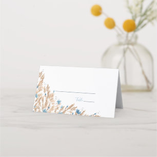 Powder Blue Country Fields Wedding Place Card