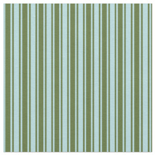 Powder Blue & Dark Olive Green Lines Fabric