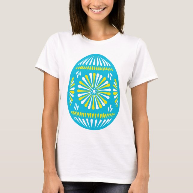 Powder blue decorated easter egg T-Shirt (Front)