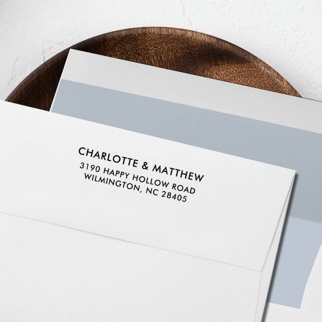 Powder Blue Elegant return address  Envelope (Creator Uploaded)