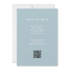Powder Blue Elegant Text and Photo Wedding QR Code
