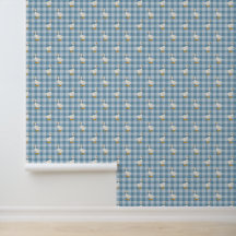 Powder Blue Gingham Goose Buffalo Check Nursery