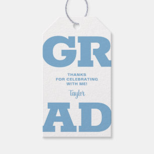 Powder Blue Graduation Party Favour Gift Tags