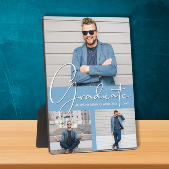Powder Blue Graduation Photo Plaque (Creator Uploaded)