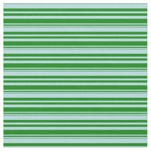 Powder Blue & Green Coloured Stripes/Lines Pattern Fabric
