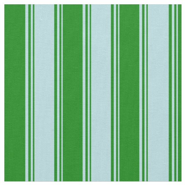 Powder Blue & Green Striped/Lined Pattern Fabric (Close Up)