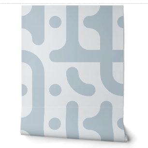 Powder Blue Oversized Organic Geometric Beads Wallpaper