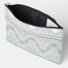 Powder Blue Print Cosmetic/ Pencil Bag