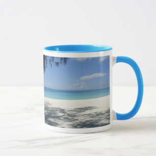 Powder Blue Ringer Beach Mug