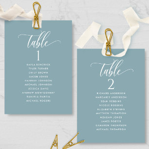 Powder Blue, Seating Plan Cards with Guest Names