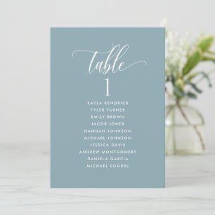 Powder Blue, Seating Plan Cards with Guest Names