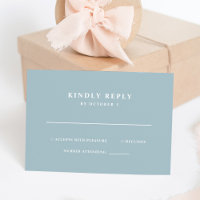 Powder Blue Simple Elegant Text | Wedding