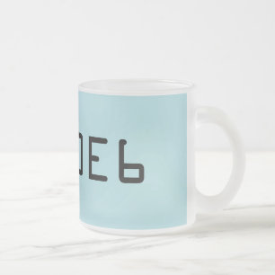 Powder Blue Solid Colour with Hex Number B0E0E6 Frosted Glass Coffee Mug
