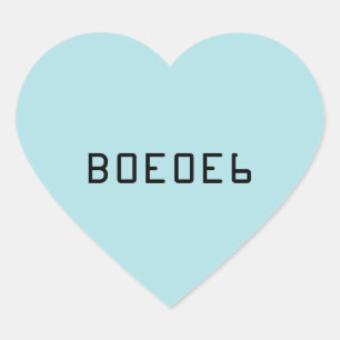 Powder Blue Solid Colour with Hex Number B0E0E6 Heart Sticker