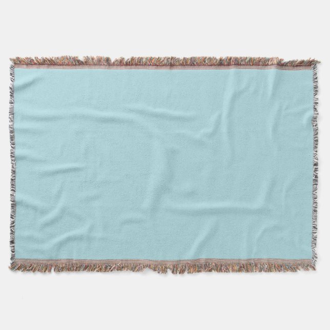 Powder Blue Throw Blanket (Front)