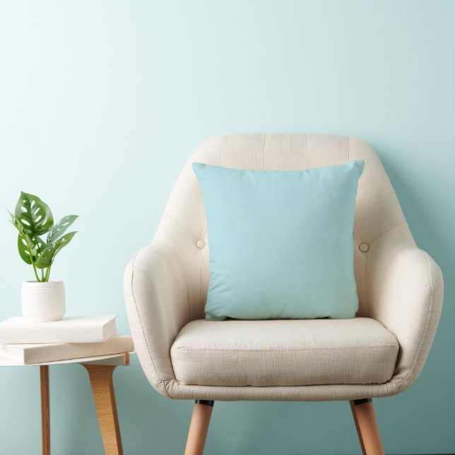 Powder Blue Throw Pillow (Chair)