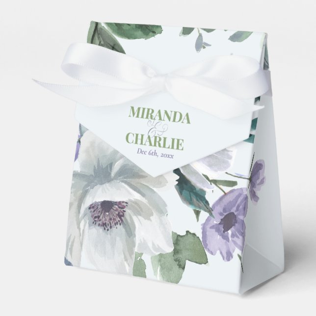 Powder Blue Wedding Favour Box (Front Side)