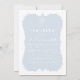 Powder Blue Wedding Invitation