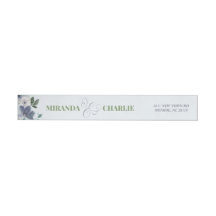 Powder Blue Wedding Wraparound Address Label