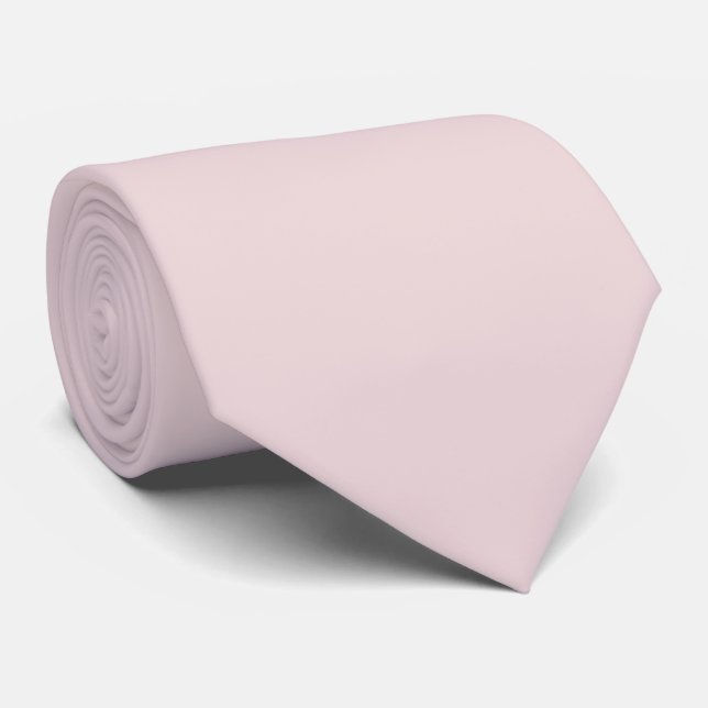 Powder Blush Pink Solid Colour Tie (Rolled)