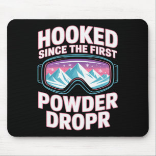 Powder Day For Men And Women. Funny Skiing _11 Mouse Mat