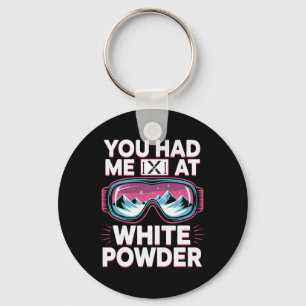 Powder Day For Men And Women. Funny Skiing _12  Key Ring