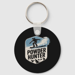 Powder Hunter Ski Snowboard Mountain Adventure Win Key Ring