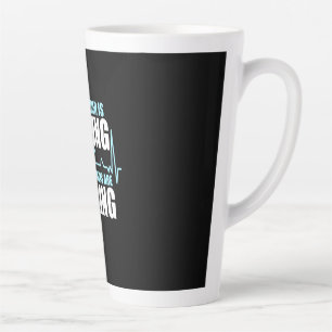 Powder Is Falling Snowboard Latte Mug