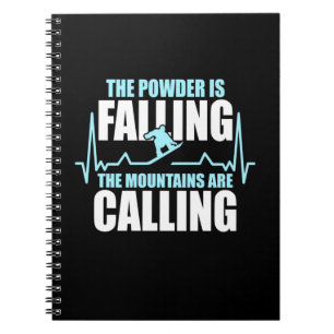 Powder Is Falling Snowboard Notebook