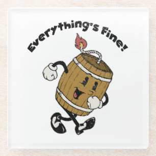 Powder Keg Glass Coaster
