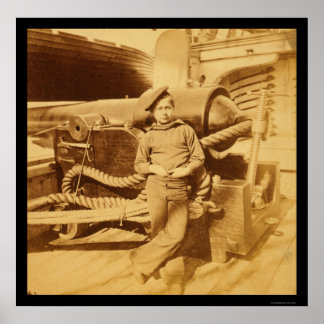 Powder Monkey on the USS Pawnee 1862 Poster