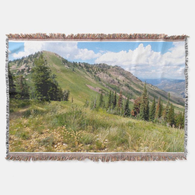 Powder Mountain Summertime: James Peak Throw Blanket (Front)