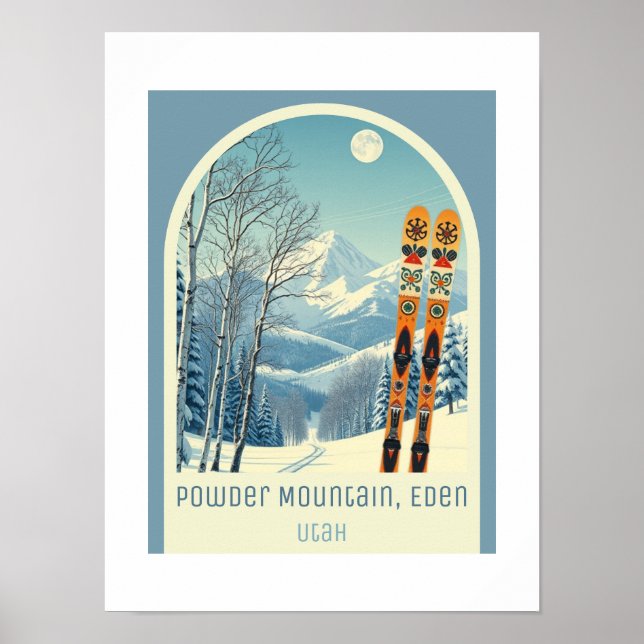 Powder Mountain Utah eden ski Poster (Front)