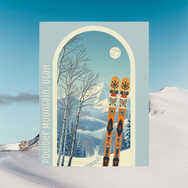 Powder Mountain Utah ski holiday Postcard (Creator Uploaded)