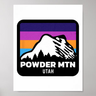 Powder Mountain Utah Skiing Snowboarding Family Sk Poster
